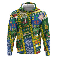 Solomon Islands Christmas Hoodie Festive Beach Vibes - Polynesian Pride