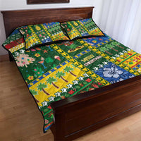 Solomon Islands Christmas Quilt Bed Set Festive Beach Vibes - Polynesian Pride
