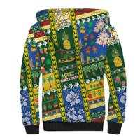 Solomon Islands Christmas Sherpa Hoodie Festive Beach Vibes - Polynesian Pride