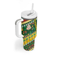 Solomon Islands Christmas Tumbler With Handle Festive Beach Vibes - Polynesian Pride