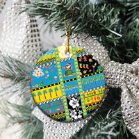 Tuvalu Christmas Ceramic Ornament Festive Beach Vibes LT05 - Polynesian Pride