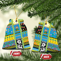 Tuvalu Christmas Ceramic Ornament Festive Beach Vibes LT05 Bell Flake Blue - Polynesian Pride