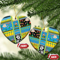 Tuvalu Christmas Ceramic Ornament Festive Beach Vibes LT05 Heart Blue - Polynesian Pride