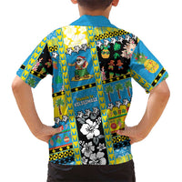 Tuvalu Christmas Family Matching Short Sleeve Bodycon Dress and Hawaiian Shirt Festive Beach Vibes - Polynesian Pride