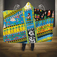 Tuvalu Christmas Hooded Blanket Festive Beach Vibes - Polynesian Pride