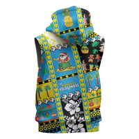 Tuvalu Christmas Sleeveless Hoodie Festive Beach Vibes - Polynesian Pride