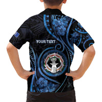 Personalized Northern Mariana Islands Kid Hawaiian Shirt Ocean Floral Pattern