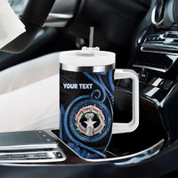 Personalized Northern Mariana Islands Tumbler With Handle Ocean Floral Pattern LT05 - Polynesian Pride