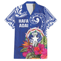 Hafa Adai Northern Mariana Islands Family Matching Off Shoulder Short Dress and Hawaiian Shirt Polynesian Tribal Pattern