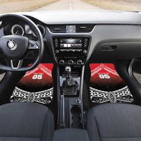 Custom Rugby Tonga MMT Car Mats Mana O Tonga LT05 Set 2pcs - Front Red - Polynesian Pride