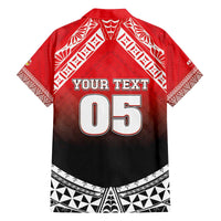 Custom Rugby Tonga MMT Family Matching Off The Shoulder Long Sleeve Dress and Hawaiian Shirt Mana O Tonga - Polynesian Pride