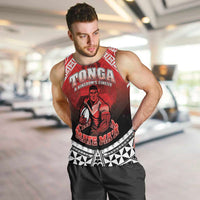 Custom Rugby Tonga MMT Men Tank Top Mana O Tonga LT05 Red - Polynesian Pride
