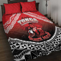 Rugby Tonga MMT Quilt Bed Set Mana O Tonga LT05 Red - Polynesian Pride