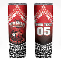 Custom Rugby Tonga MMT Skinny Tumbler Mana O Tonga LT05 Red - Polynesian Pride