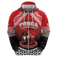 Custom Rugby Tonga MMT Zip Hoodie Mana O Tonga - Polynesian Pride