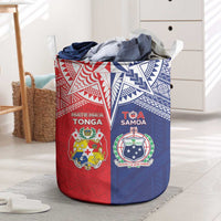 Rugby Samoa And Tonga Laundry Basket Toa Samoa With Mate Maa LT05 Multicolor - Polynesian Pride