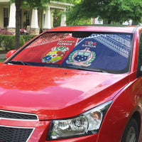 Rugby Samoa And Tonga Auto Sun Shade Toa Samoa With Mate Maa LT05 - Polynesian Pride