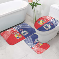 Rugby Samoa And Tonga Bathroom Set Toa Samoa With Mate Maa LT05 - Polynesian Pride