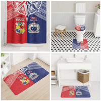 Rugby Samoa And Tonga Bathroom Set Toa Samoa With Mate Maa LT05 - Polynesian Pride