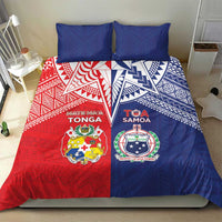 Rugby Samoa And Tonga Bedding Set Toa Samoa With Mate Maa LT05 - Polynesian Pride
