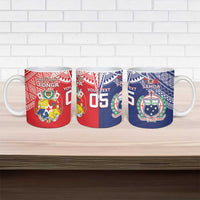 Custom Rugby Samoa And Tonga Ceramic Mug Toa Samoa With Mate Maa LT05 - Polynesian Pride