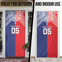 Custom Rugby Samoa And Tonga Door Cover Toa Samoa With Mate Maa LT05 - Polynesian Pride