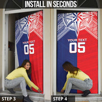 Custom Rugby Samoa And Tonga Door Cover Toa Samoa With Mate Maa LT05 - Polynesian Pride