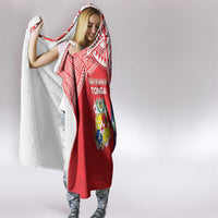 Rugby Samoa And Tonga Hooded Blanket Toa Samoa With Mate Maa LT05 - Polynesian Pride
