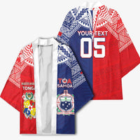 Custom Rugby Samoa And Tonga Kimono Toa Samoa With Mate Maa LT05 - Polynesian Pride