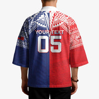 Custom Rugby Samoa And Tonga Kimono Toa Samoa With Mate Maa LT05 - Polynesian Pride