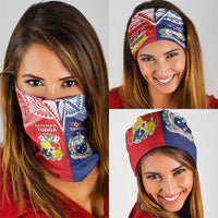 Rugby Samoa And Tonga Neck Gaiter Toa Samoa With Mate Maa LT05 - Polynesian Pride