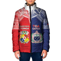 Custom Rugby Samoa And Tonga Padded Jacket Toa Samoa With Mate Maa LT05 Men Multicolor - Polynesian Pride