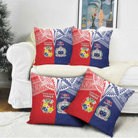 Rugby Samoa And Tonga Pillow Cover Toa Samoa With Mate Maa LT05 - Polynesian Pride