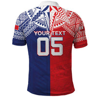 Custom Rugby Samoa And Tonga Polo Shirt Toa Samoa With Mate Maa LT05 - Polynesian Pride
