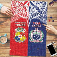 Rugby Samoa And Tonga Puzzle Toa Samoa With Mate Maa LT05 Multicolor - Polynesian Pride
