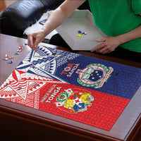 Rugby Samoa And Tonga Puzzle Toa Samoa With Mate Maa LT05 - Polynesian Pride