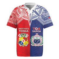 Custom Rugby Samoa And Tonga Rugby Jersey Toa Samoa With Mate Maa LT05 Multicolor - Polynesian Pride