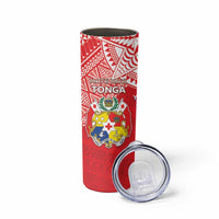 Custom Rugby Samoa And Tonga Skinny Tumbler Toa Samoa With Mate Maa LT05 - Polynesian Pride