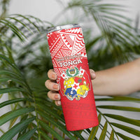 Custom Rugby Samoa And Tonga Skinny Tumbler Toa Samoa With Mate Maa LT05 - Polynesian Pride