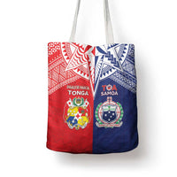 Rugby Samoa And Tonga Tote Bag Toa Samoa With Mate Maa LT05 - Polynesian Pride
