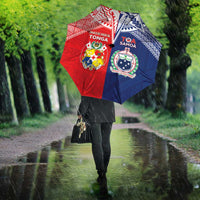 Rugby Samoa And Tonga Umbrella Toa Samoa With Mate Maa LT05 - Polynesian Pride