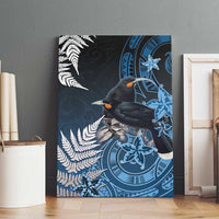 New Zealand Huia Bird Canvas Wall Art Aotearoa Maori Pattern