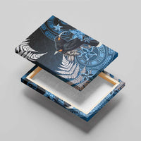 New Zealand Huia Bird Canvas Wall Art Aotearoa Maori Pattern