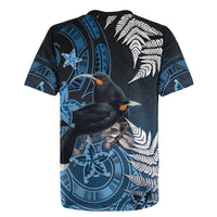 New Zealand Huia Bird Rugby Jersey Aotearoa Maori Pattern LT05 - Polynesian Pride