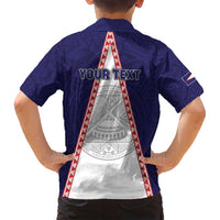 Personalised American Samoa Flag Day Family Matching Off Shoulder Maxi Dress and Hawaiian Shirt Flag Style LT05 - Polynesian Pride