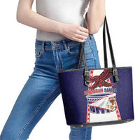 American Samoa Flag Day Leather Tote Bag Flag Style