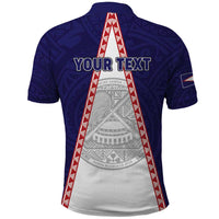 Personalised American Samoa Flag Day Polo Shirt Flag Style LT05 - Polynesian Pride