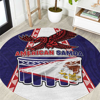 American Samoa Flag Day Round Carpet Flag Style LT05 Blue - Polynesian Pride