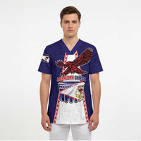 Personalised American Samoa Flag Day Scrub Top Flag Style LT05 - Polynesian Pride