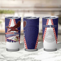 Personalised American Samoa Flag Day Tumbler Cup Flag Style LT05 - Polynesian Pride